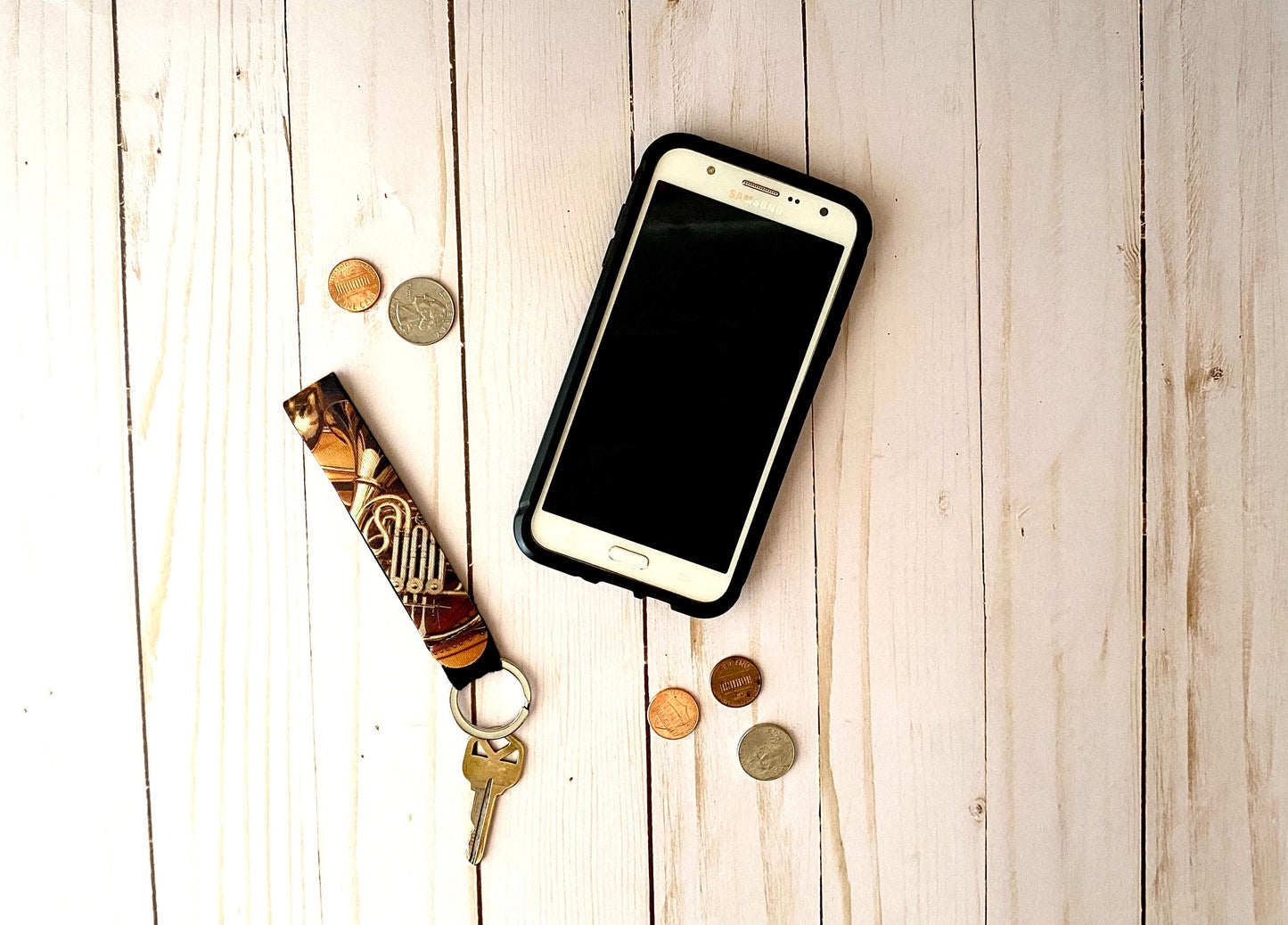 Trombone Photo Wristlet Keychain, Strap Lanyard, For Trombone Player, Band Gift for Him for Her, music key ring, Musician gift, soft