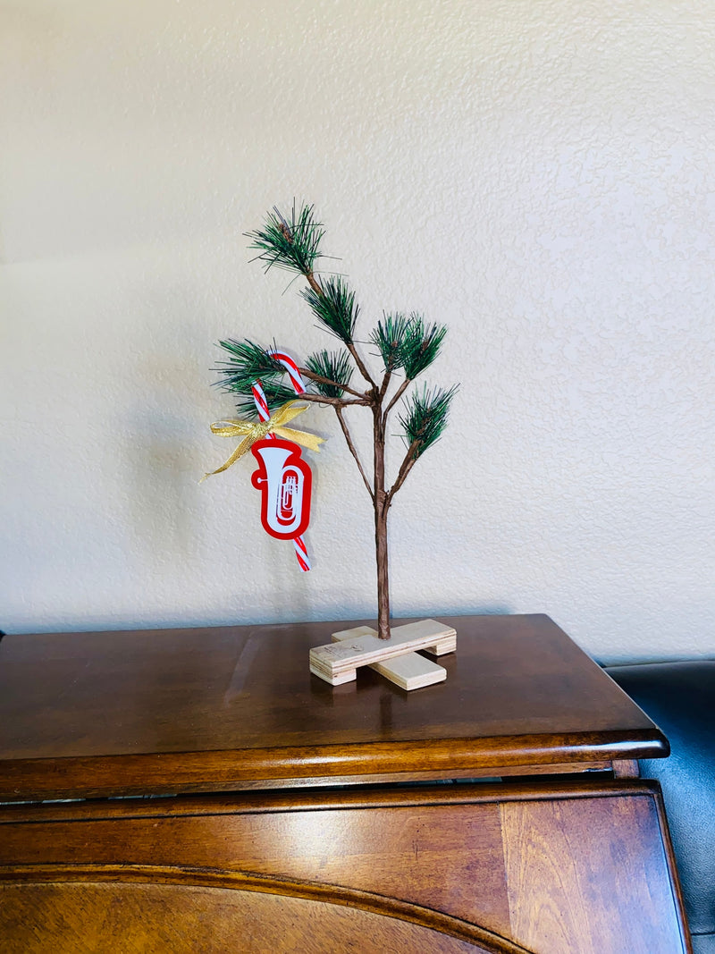 Flute Candy Cane Ornament, Christmas Tree Decoration, Music Holiday Decor, Flute Teacher Gift, Unique Instrument Ornament, Handmade Acrylic
