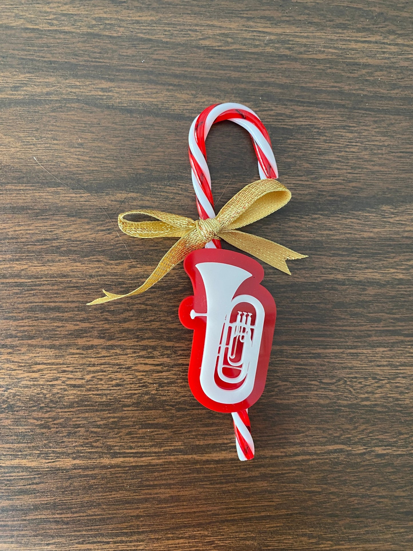 Music Note Candy Cane Ornament, Christmas Tree Decoration, Music Holiday Decor, Band Teacher Gift, Unique Ornament, Handmade Stocking Tag