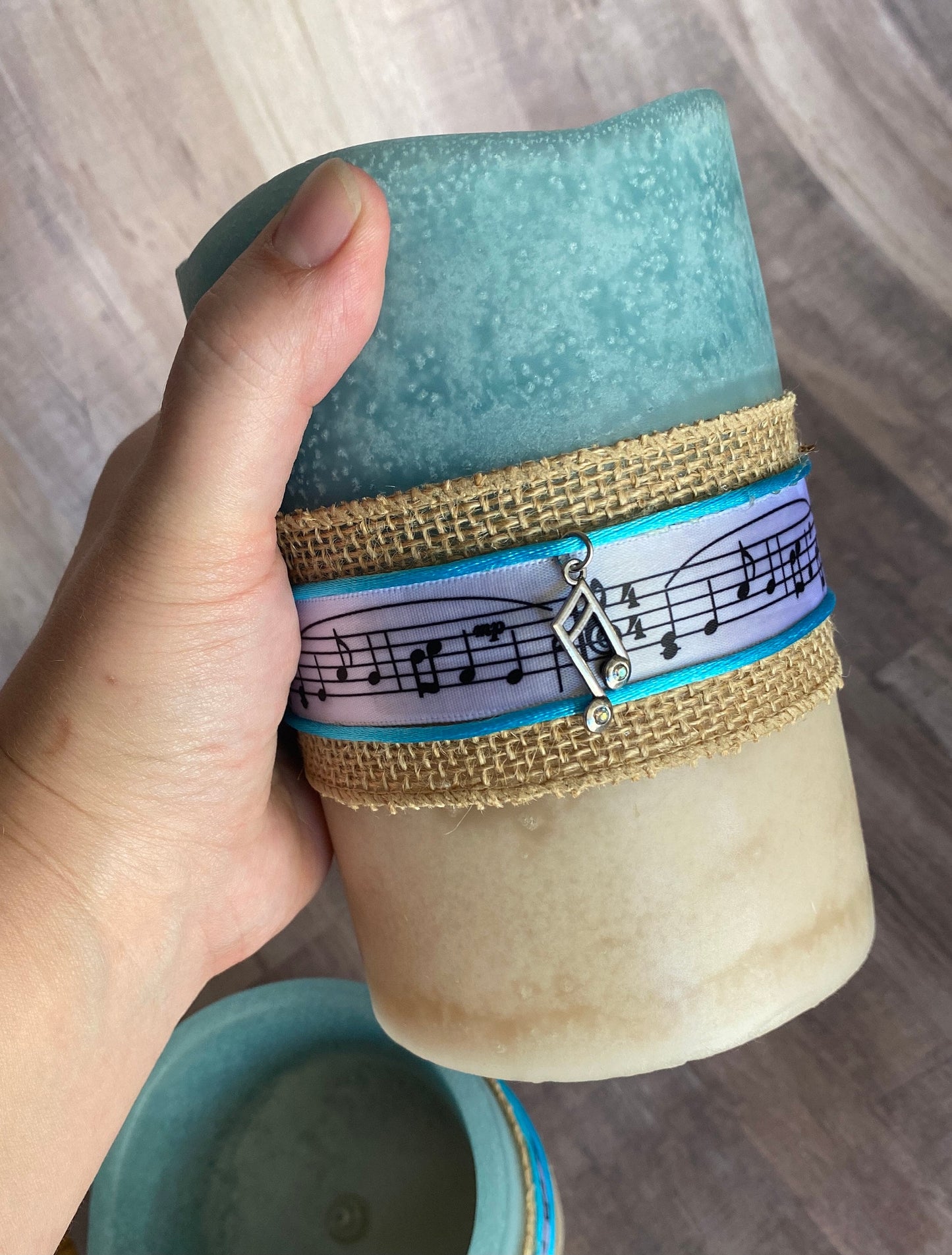 Music Note Flameless Pillar Candle Set, Cute Decorative Candles, Home Accent Lighting, Dorm room decor, back to school student teacher gift