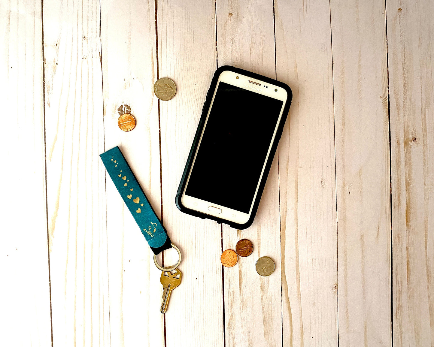 Music Notes Photo Wristlet Keychain, Strap Chain Lanyard, Fun Musician Key Accessories, For Music Student Teacher, Band Gift for Him for Her