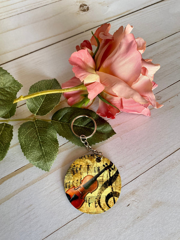 Viola Keychain, Musical Instrument keyring, cute key accessory, graduation gift, for viola player, orchestra music student teacher gift