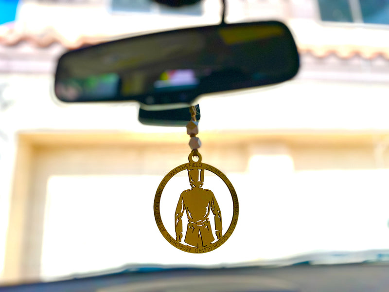 Marching Band Ornament, Wood Bead Car Charm, Drum Corp Christmas Gift, Musician Gift, Car Mirror Hanger, Band Uniform Ornament, School Color