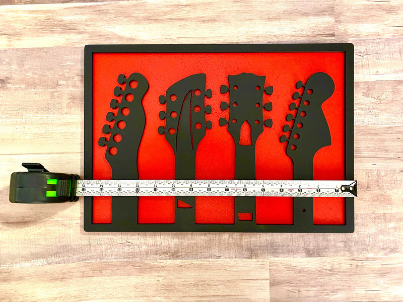 Guitar Wall Art, Music Lover Gift, Wood Guitar Art, Guitar Headstocks, Guitarist Wall Decor, Music Room Art, Guitarist Gift, Music Decor