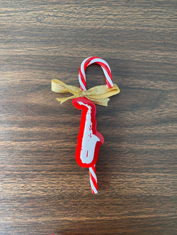 Alto Sax Candy Cane Ornament, Christmas Tree Decoration, Music Holiday Decor, Sax Teacher Gift, Unique Saxophone Ornament, Handmade Acrylic