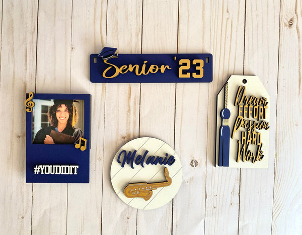 PERSONALIZED Senior Musician Interchangeable Shelf Decor Set